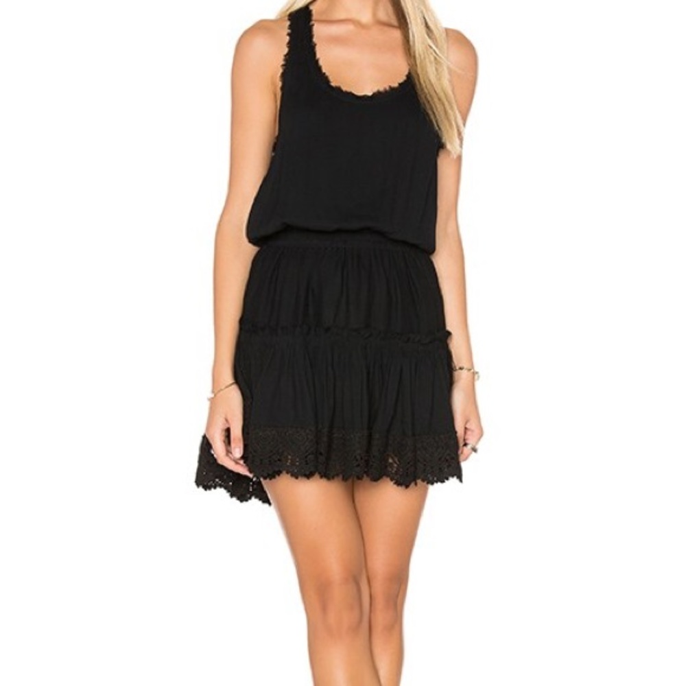 MISA Goldie Black Mini Tank Dress Size XS